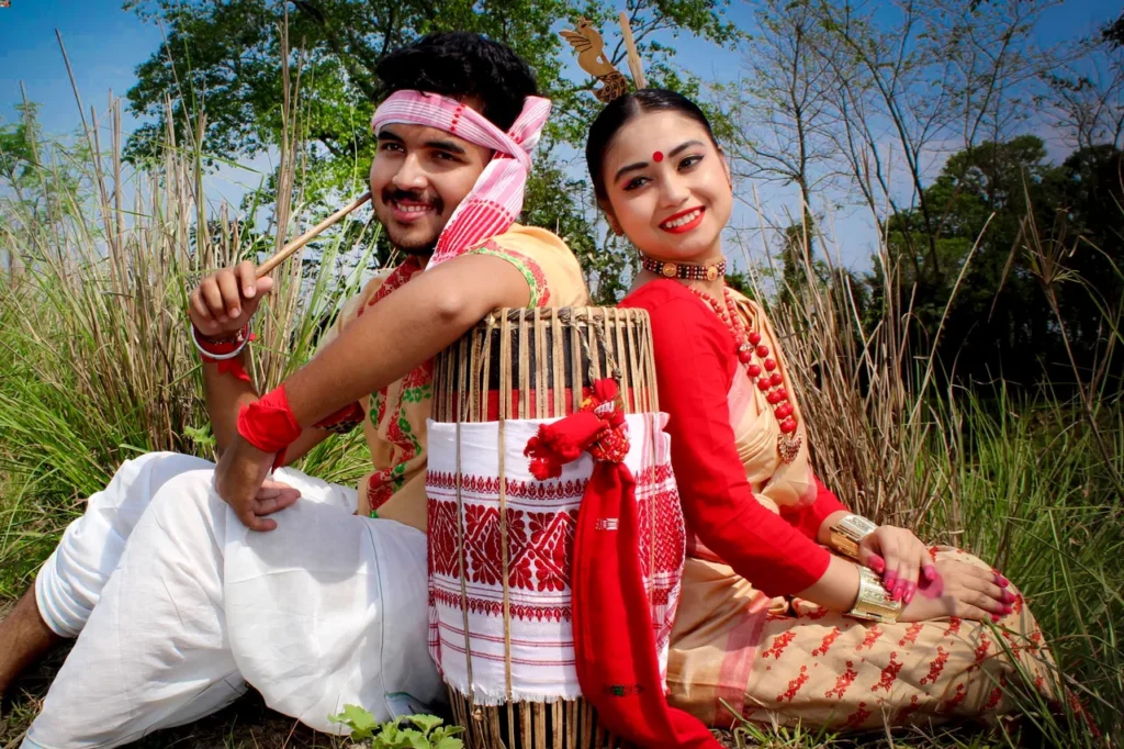 Gamosa and Dhoti - Assam traditional dress male