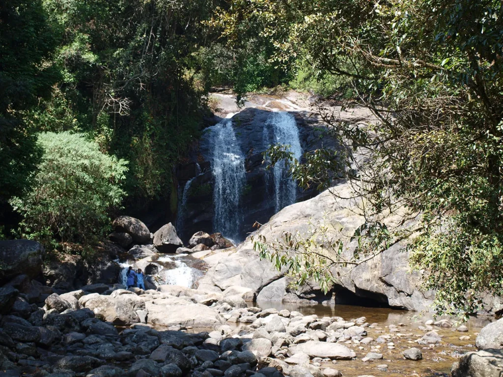 Overview of Lakkam Waterfalls Munnar